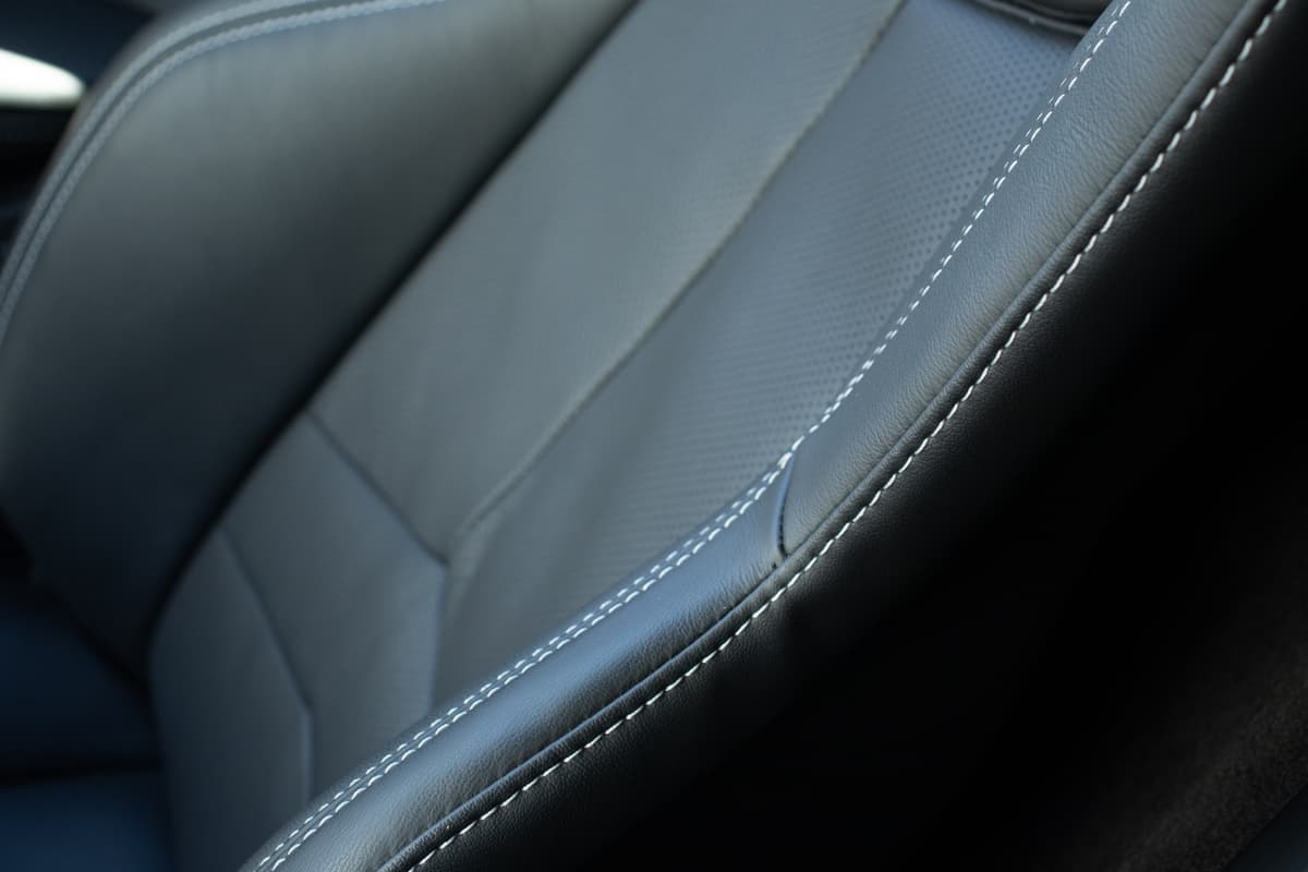 Leather seat close-up