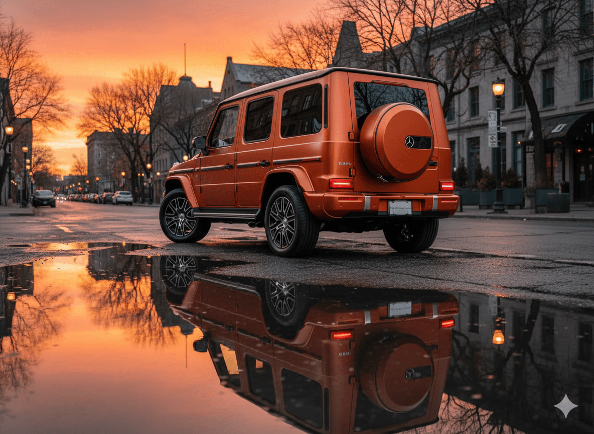 AI-Enhanced back quarter shot