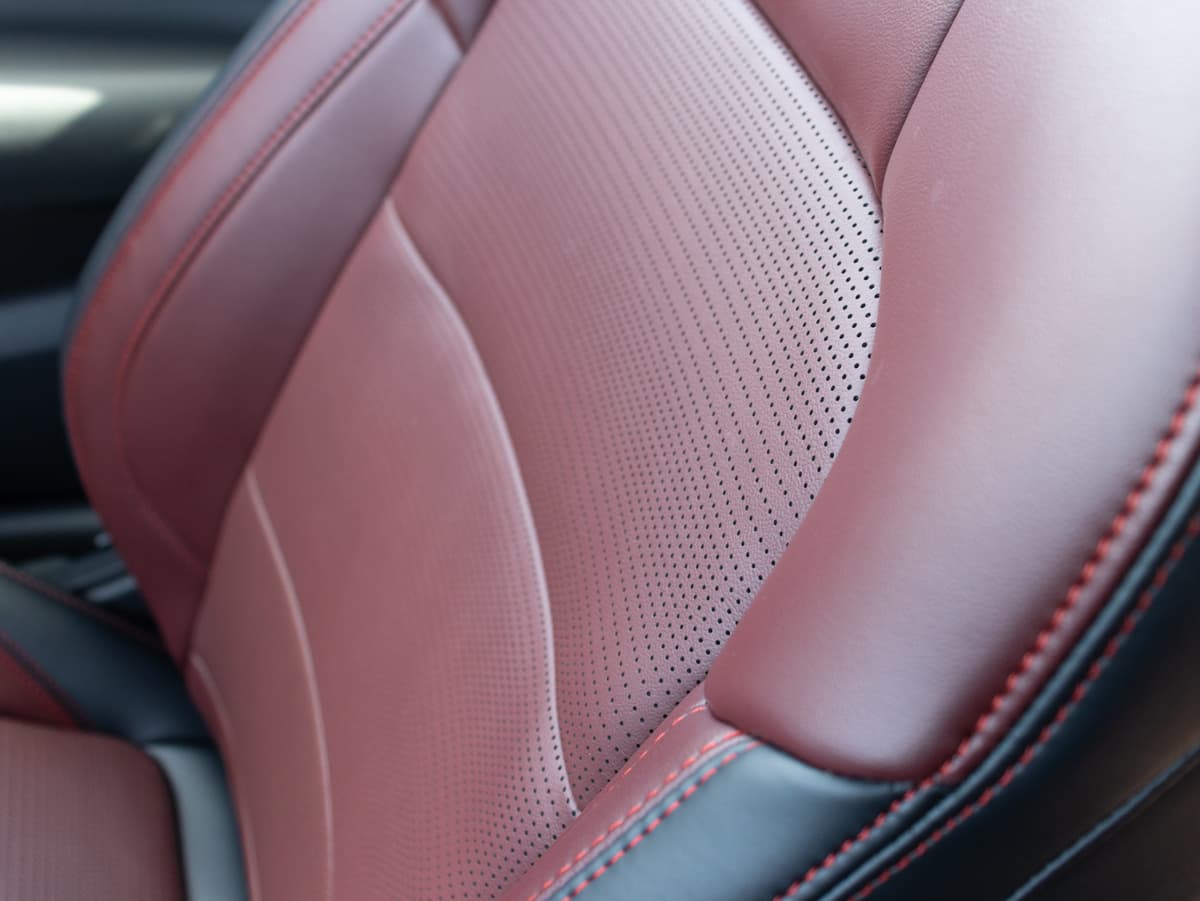 Leather seat close-up
