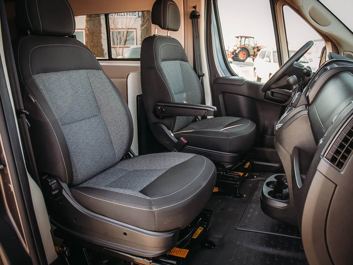 Passenger side seats display