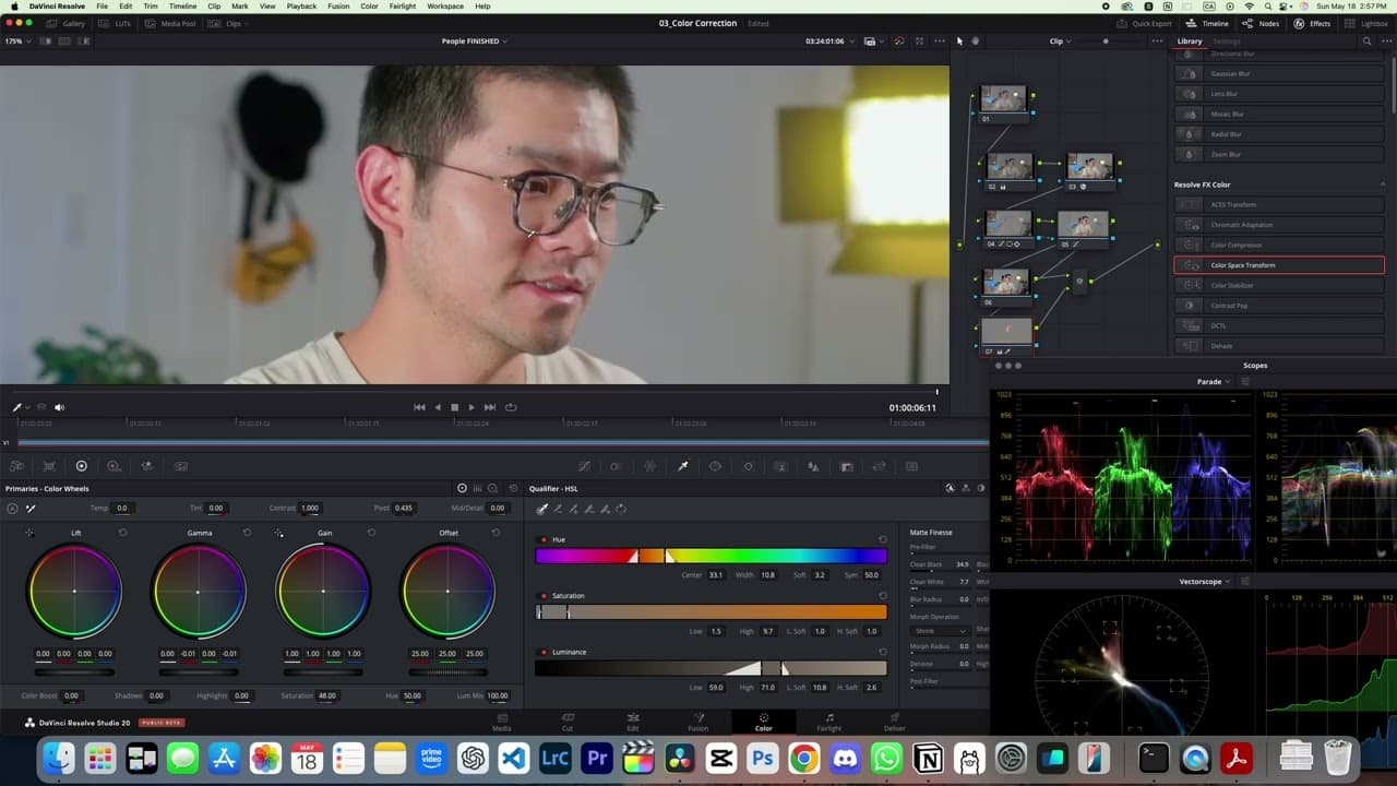 Canon Log 3 Color Correction Demo